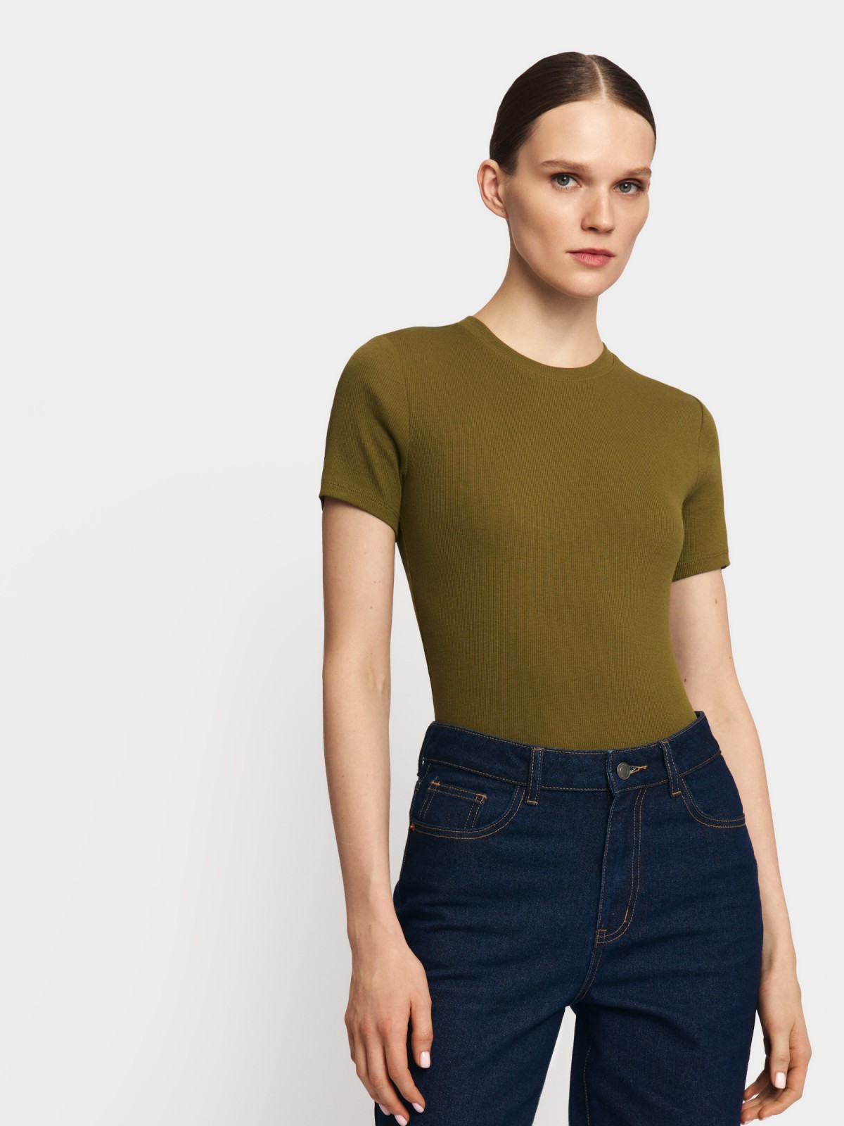 Футболка из хлопка однотонная