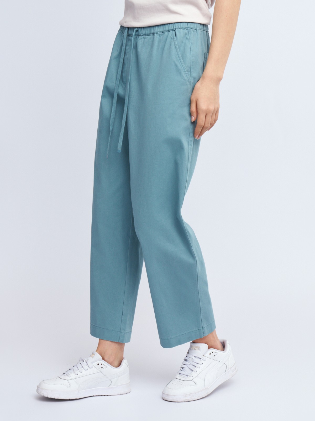 Брюки-джоггеры из хлопка на резинке