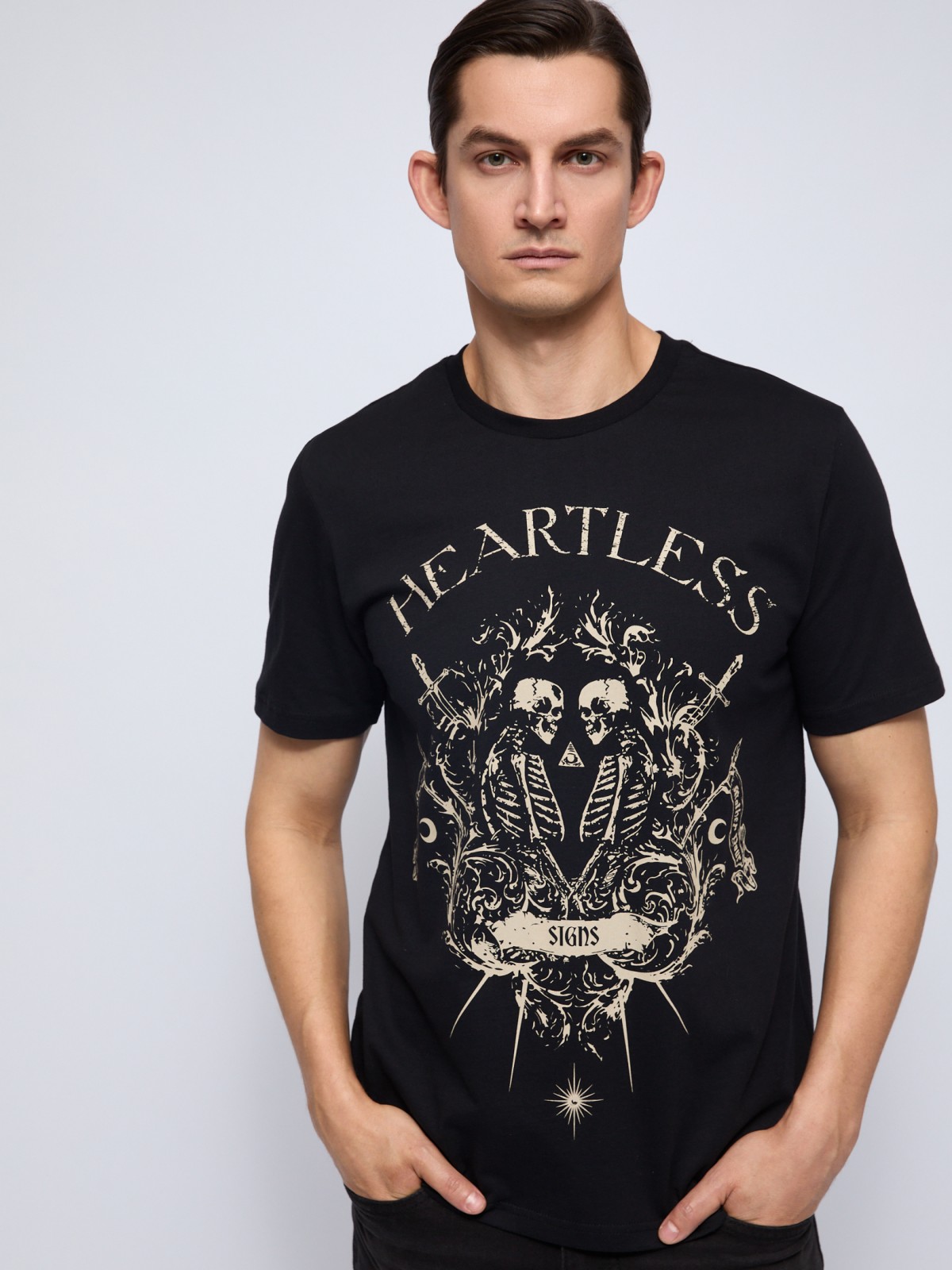 Футболка из хлопка с принтом