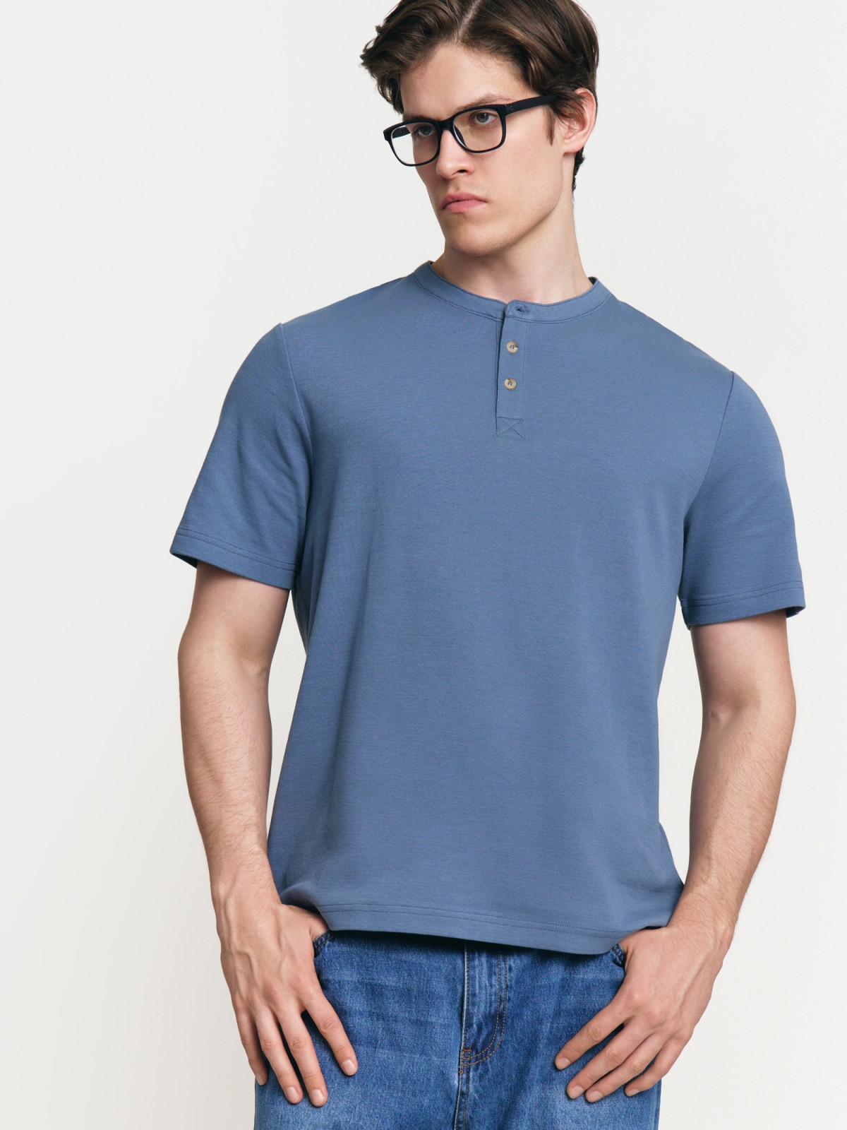 Футболка хенли из хлопка