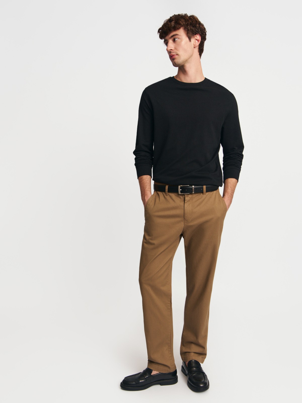 Брюки силуэта Tapered из хлопка