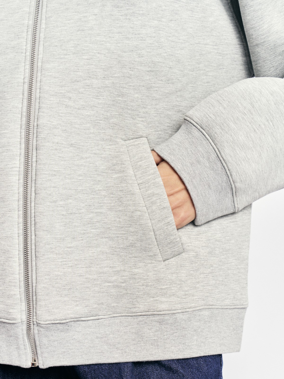 Трикотажная куртка-толстовка на молнии