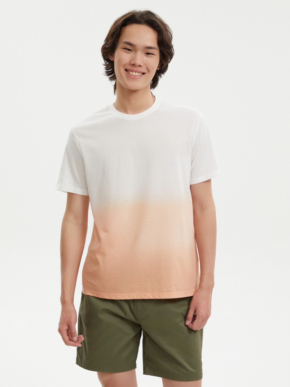 Трикотажная футболка с градиентом