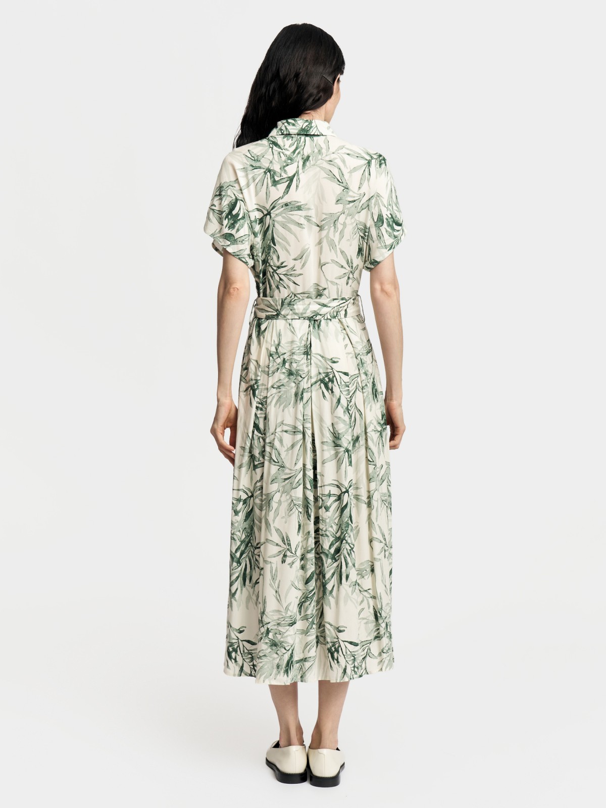 Платье-рубашка с принтом