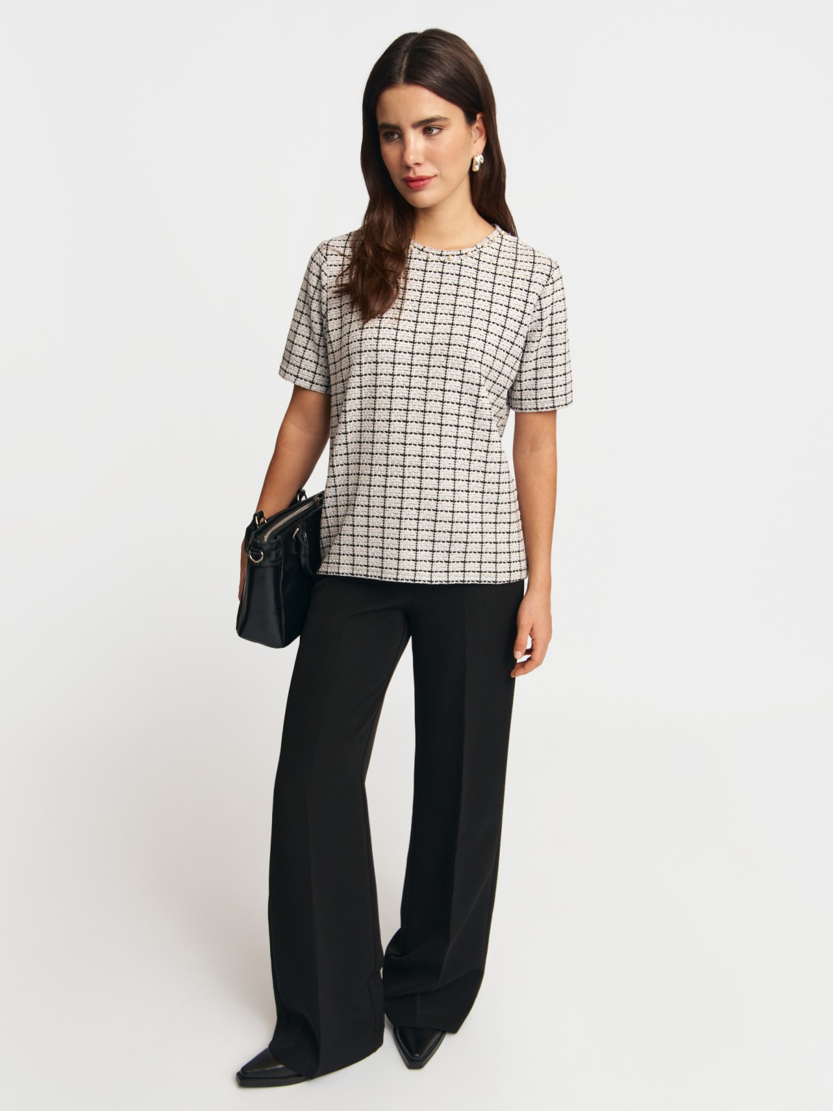 Твидовая футболка