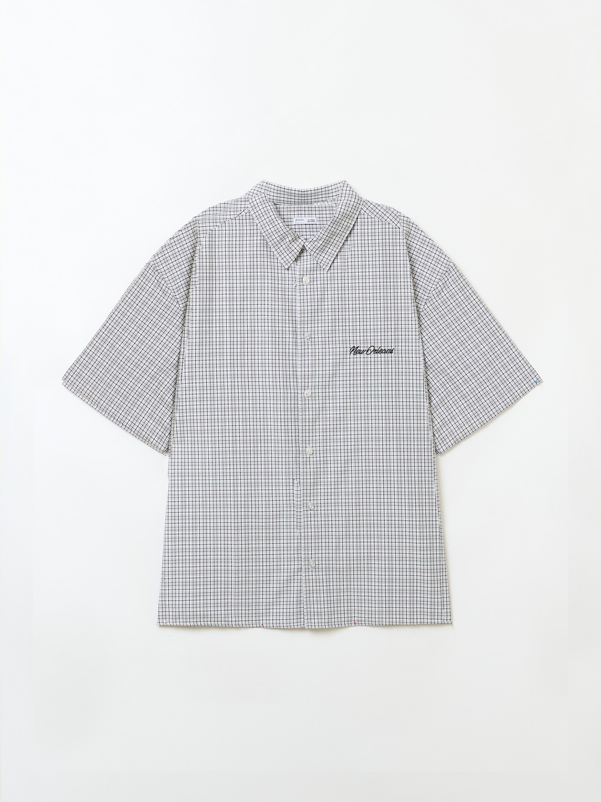 Рубашка оверсайз в клетку с коротким рукавом