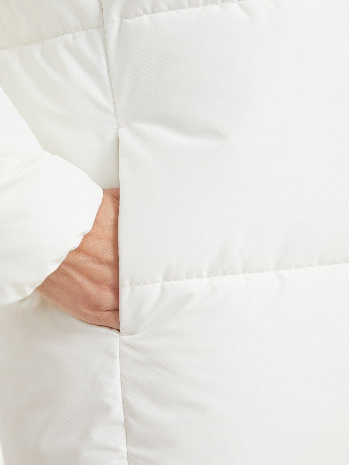 Тёплая куртка-пальто с капюшоном