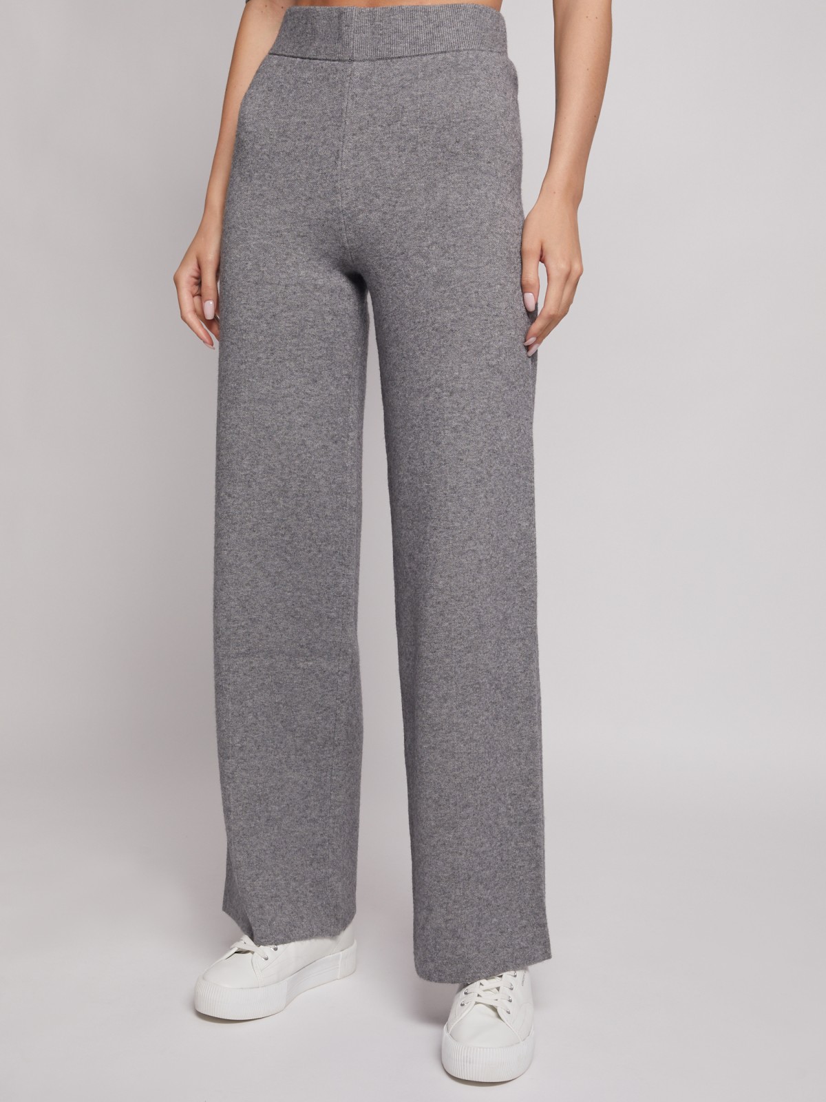 Прямые широкие брюки из трикотажа