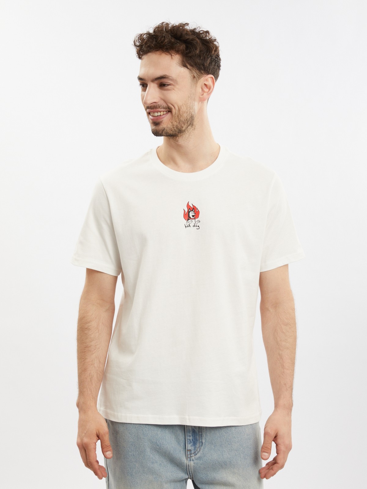 Футболка из хлопка с принтом