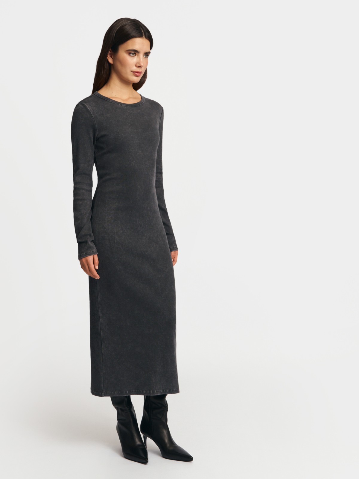 Трикотажное платье миди из хлопка