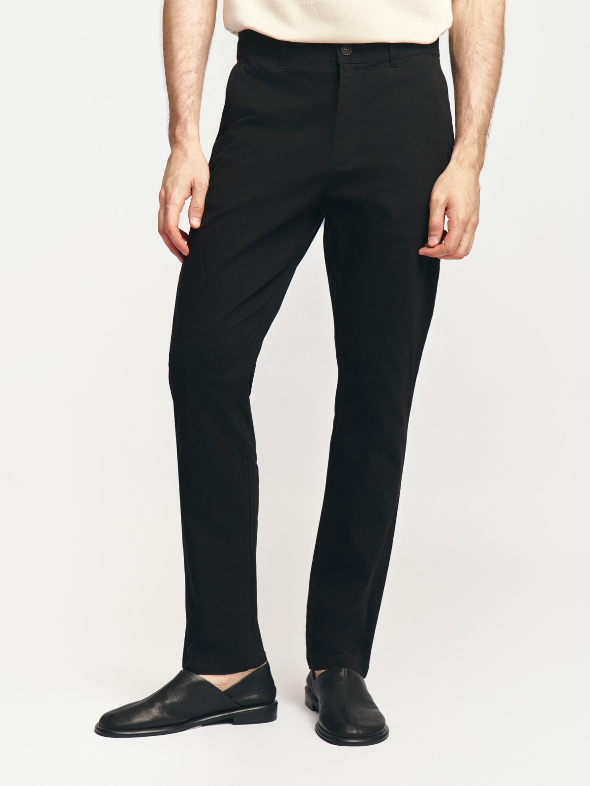 Брюки силуэта Slim из хлопка