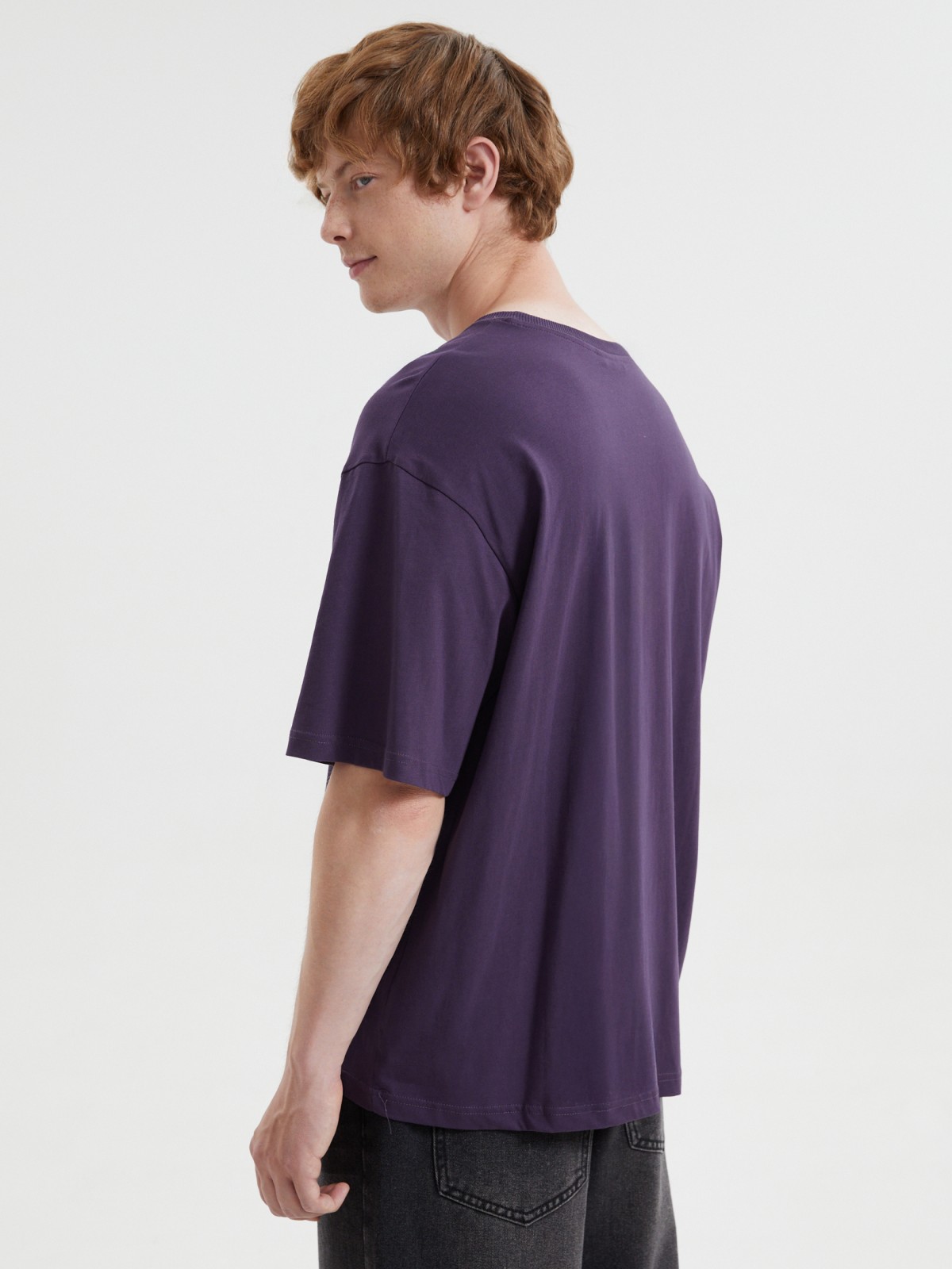 Футболка оверсайз из хлопка с принтом