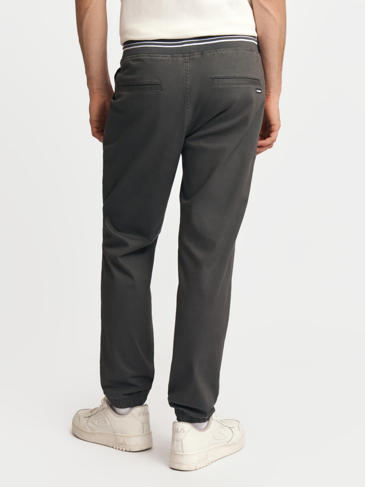 Брюки-джоггеры из хлопка на резинке