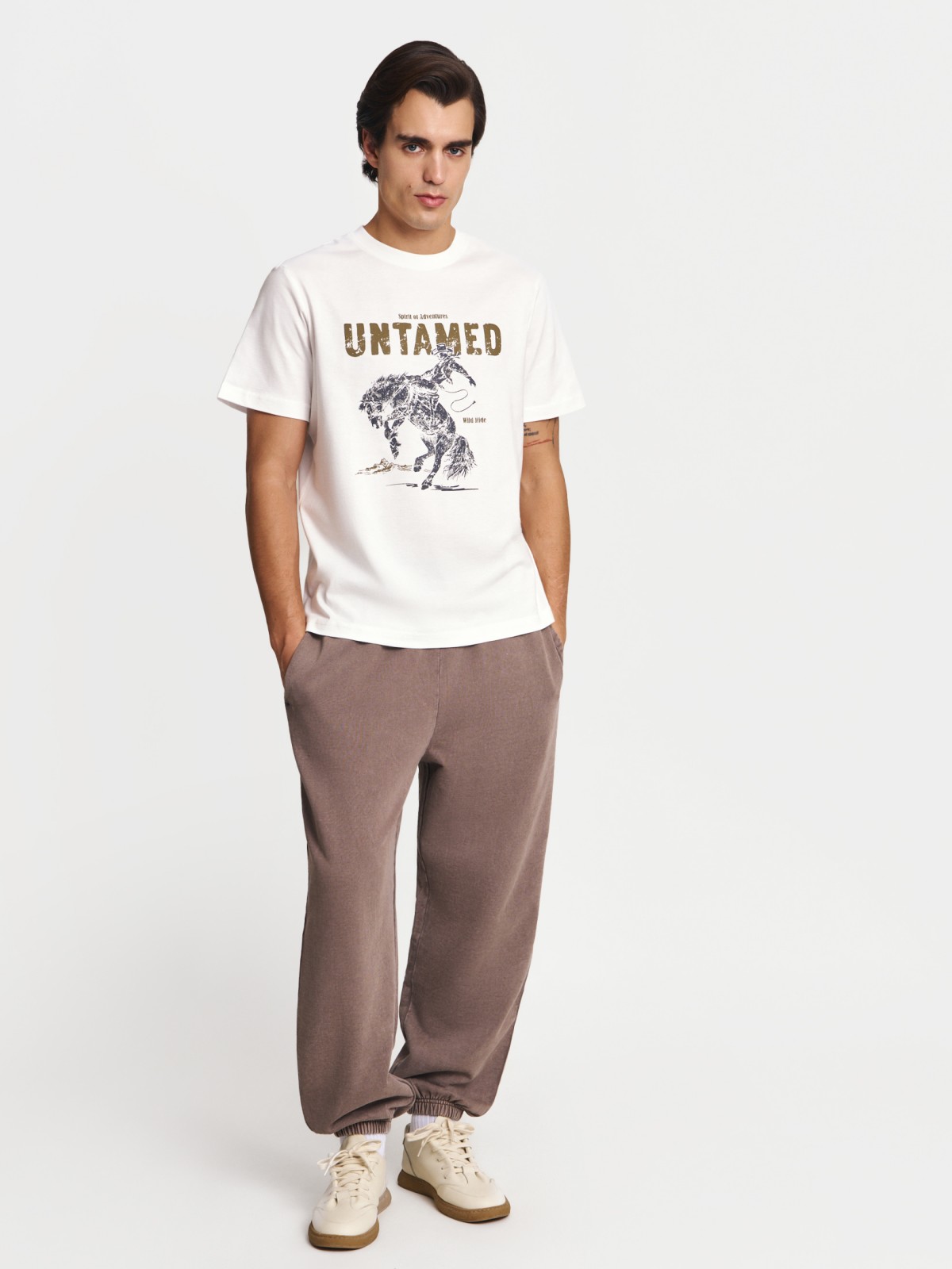 Футболка из хлопка с принтом