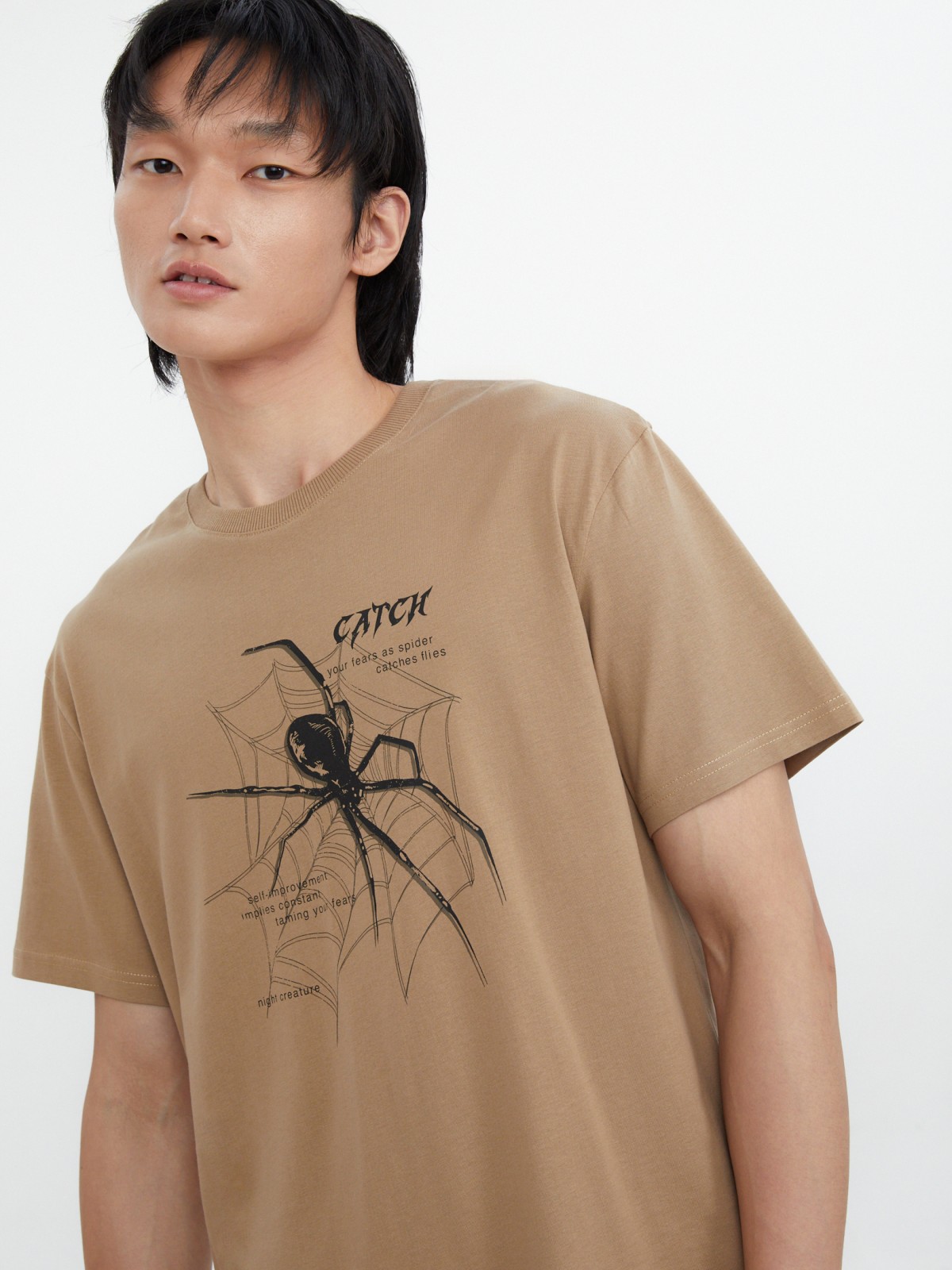 Футболка из хлопка с принтом