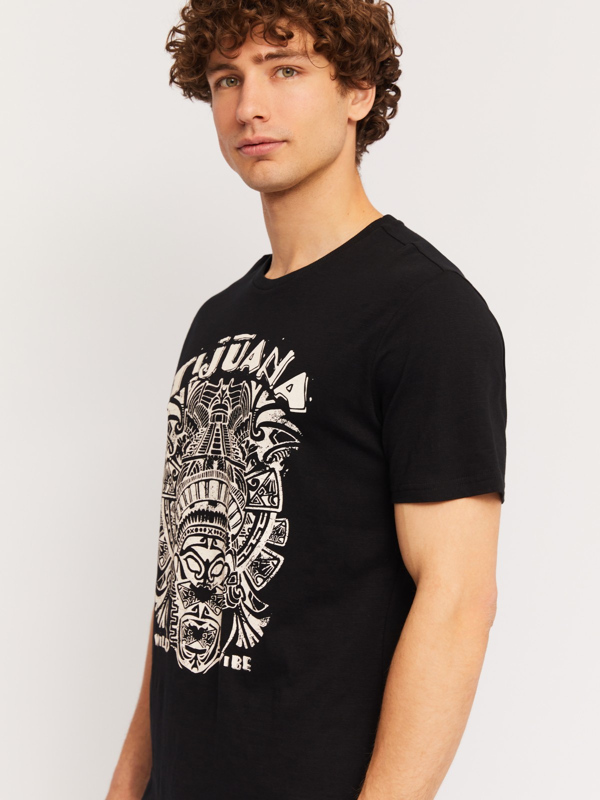 Футболка из хлопка с принтом