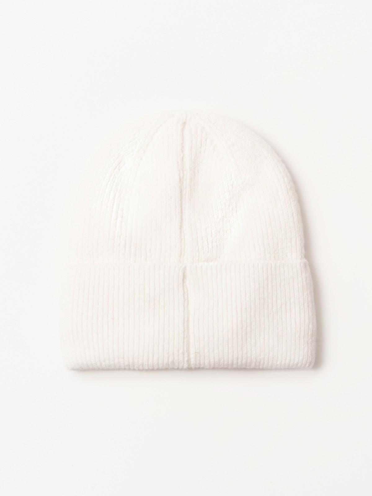 Вязаная шапка-бини на флисе