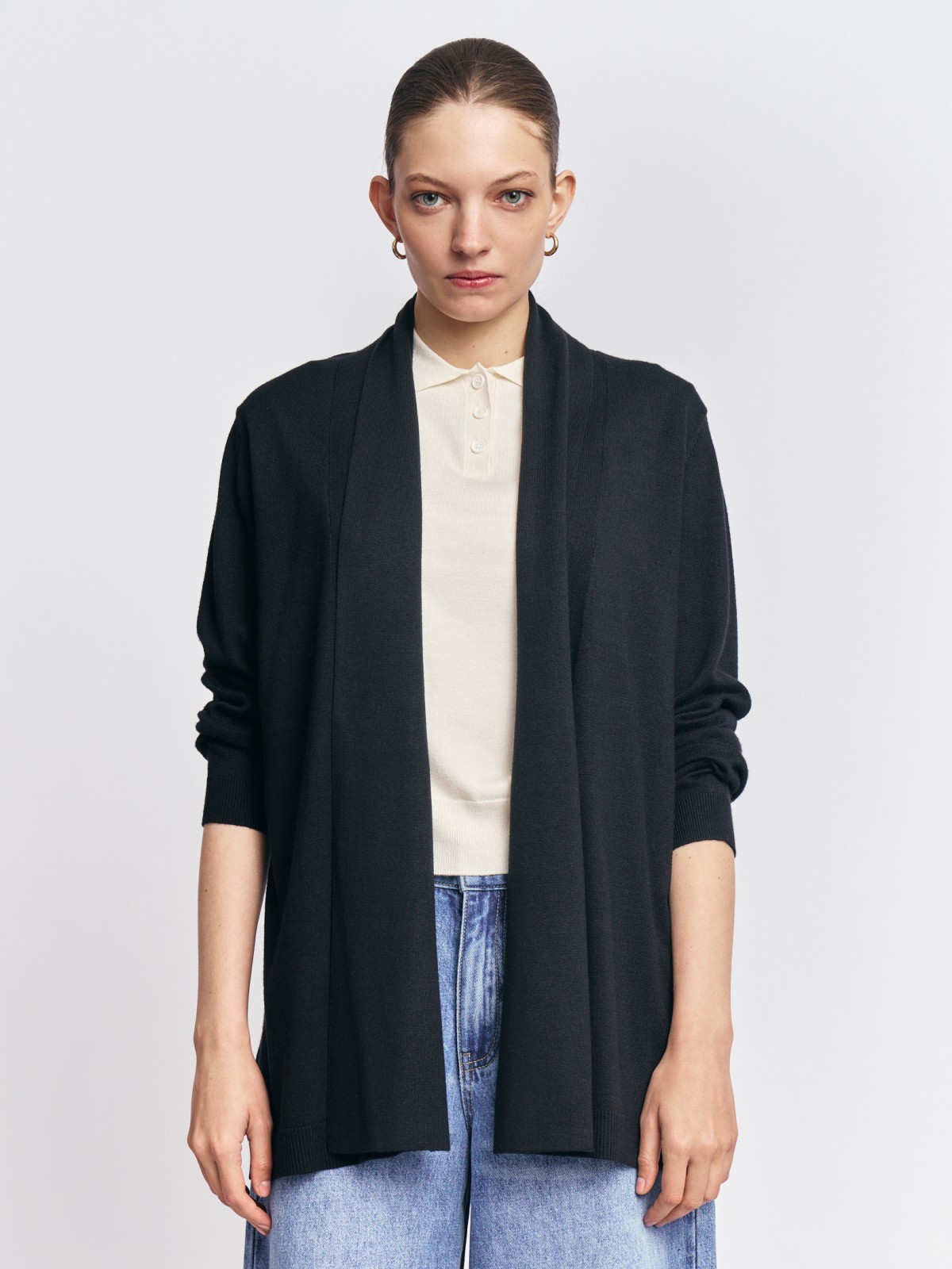 Трикотажный кардиган без застёжки