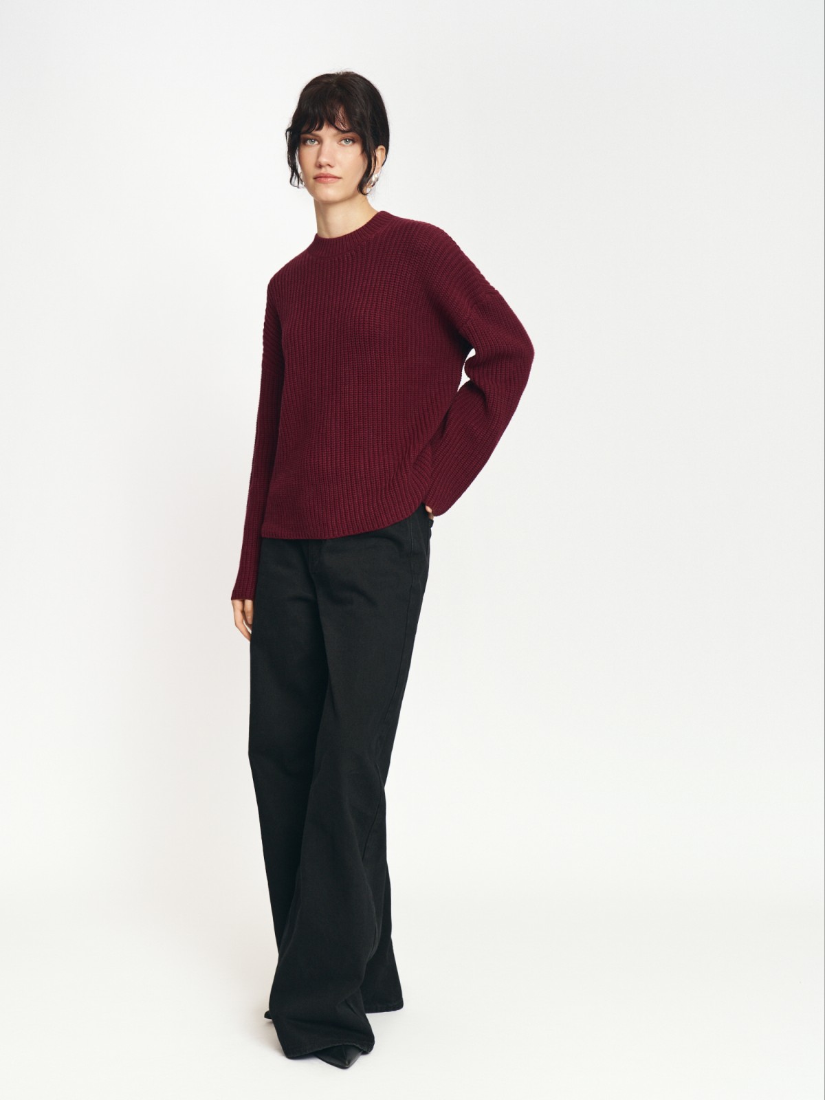 Вязаный джемпер с длинным рукавом