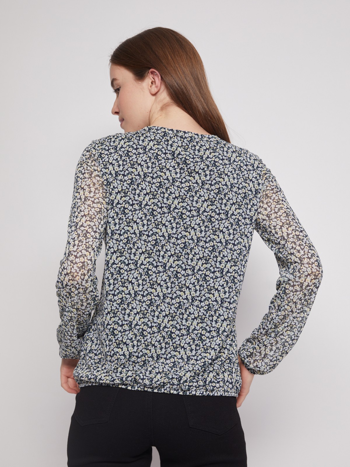 Блузка с цветочным принтом