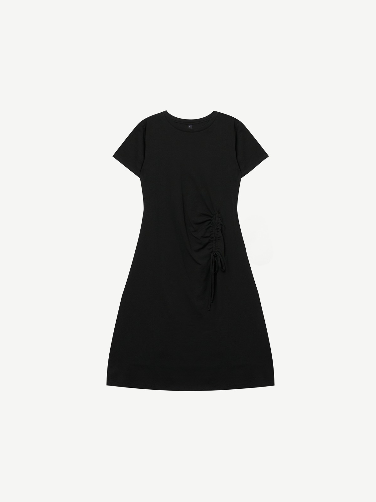 Платье-футболка миди с драпировкой