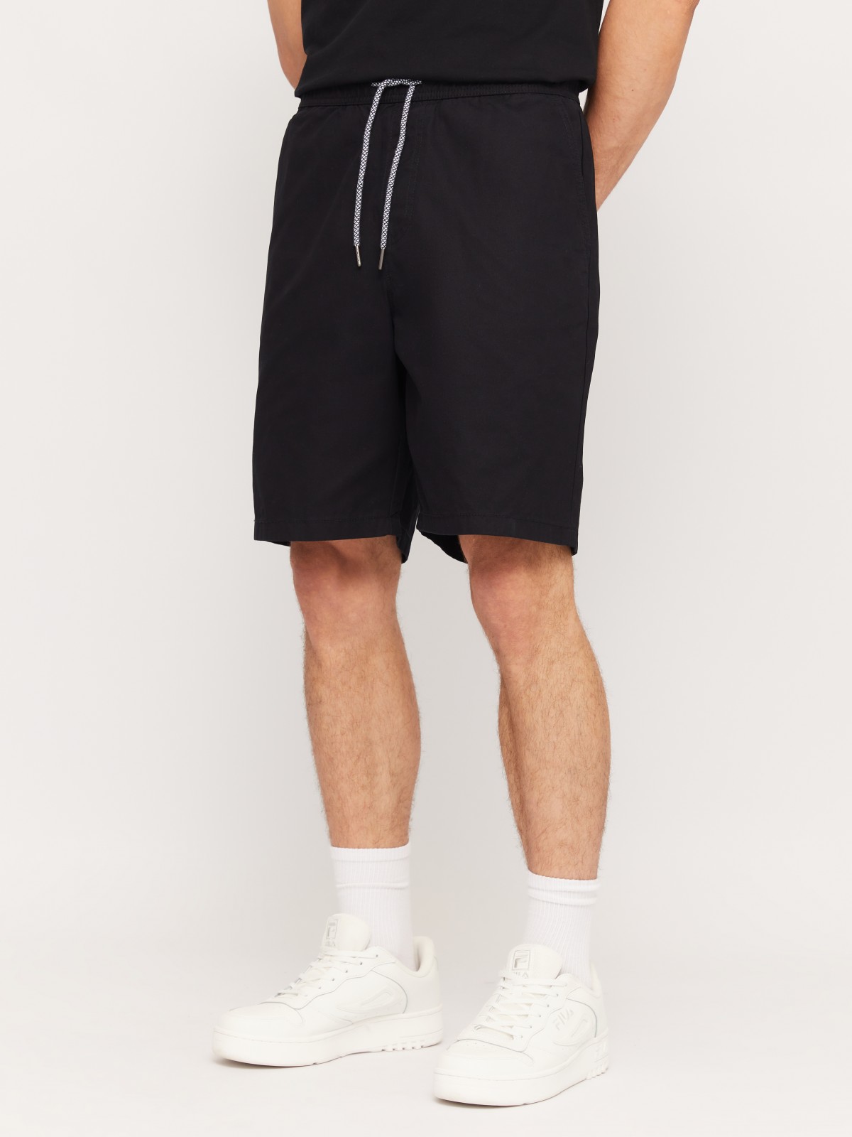 Удлинённые шорты на резинке из хлопка