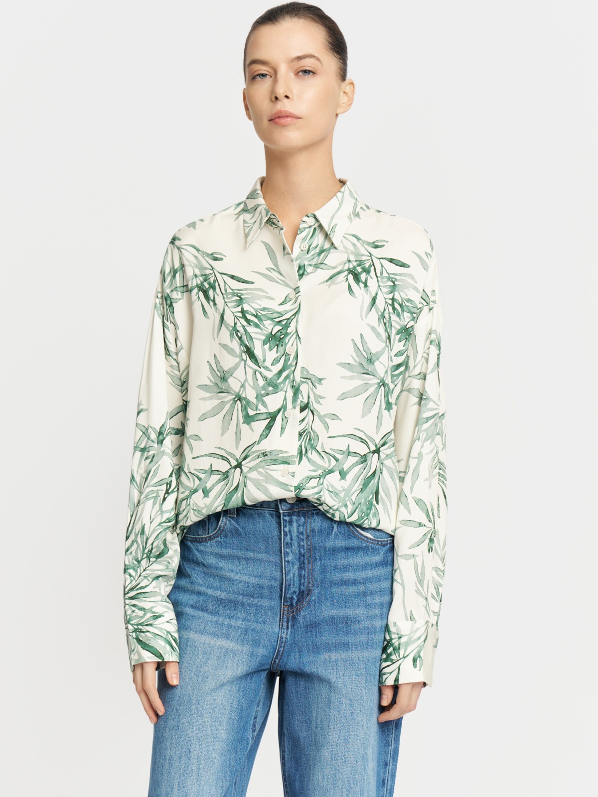 Рубашка из вискозы с принтом