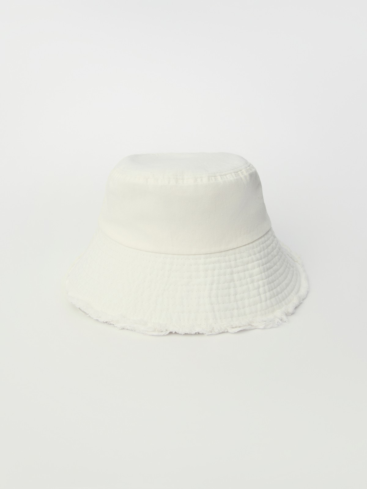 Джинсовая панама из хлопка с бахромой