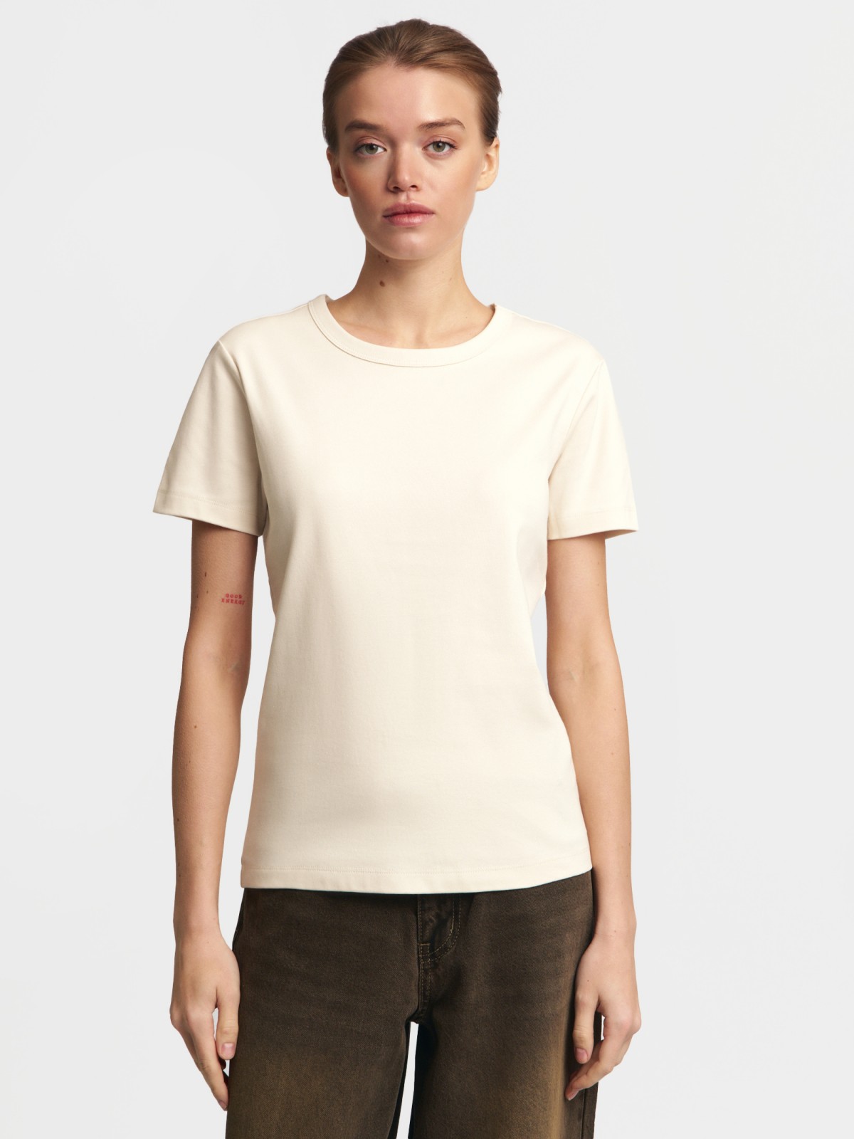 Футболка из хлопка однотонная