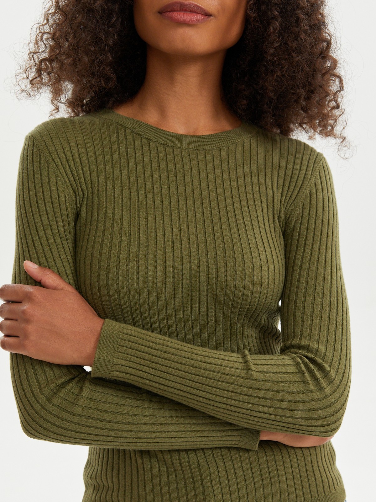 Трикотажный джемпер с длинным рукавом