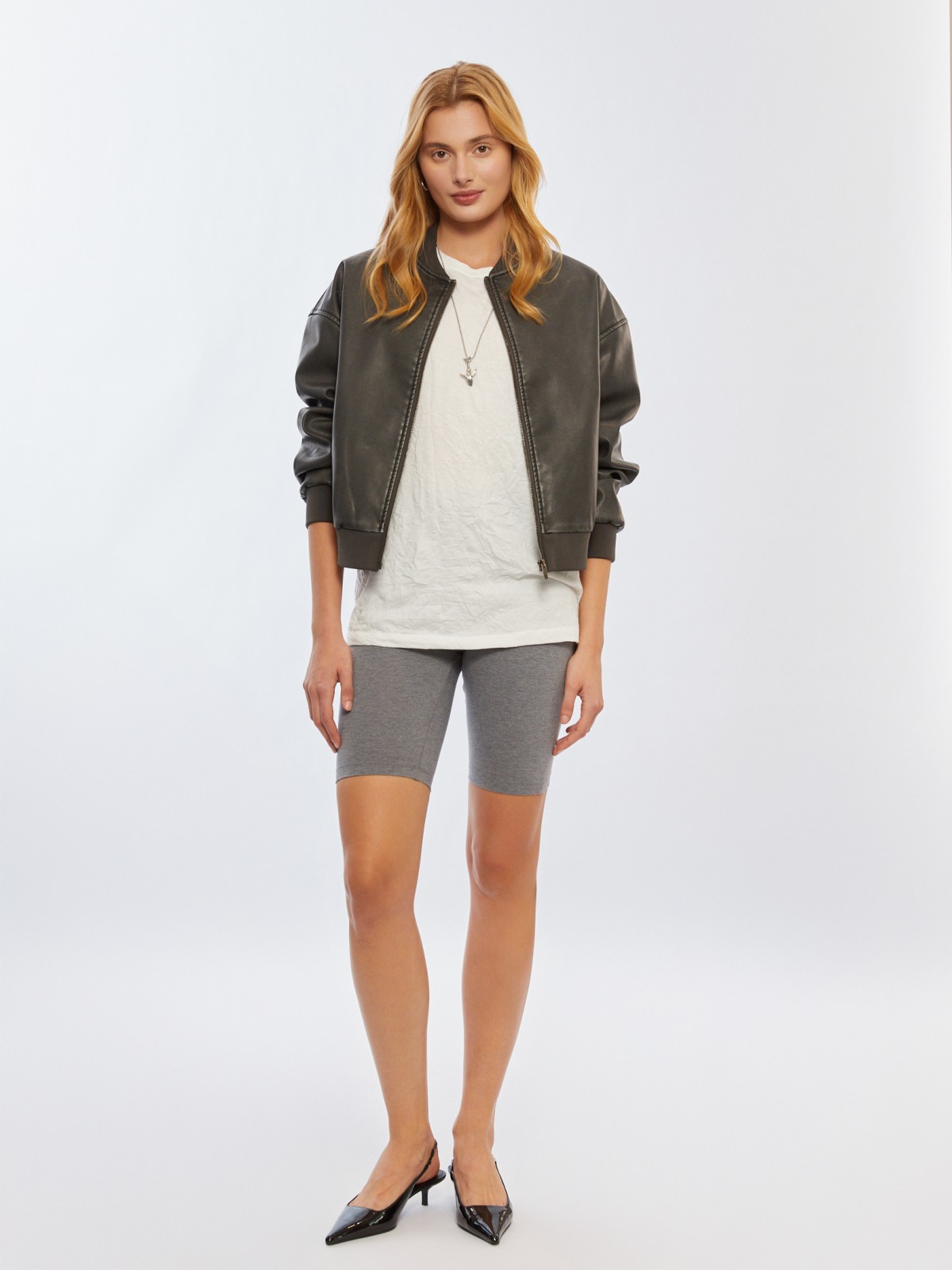 Трикотажные велосипедки из хлопка