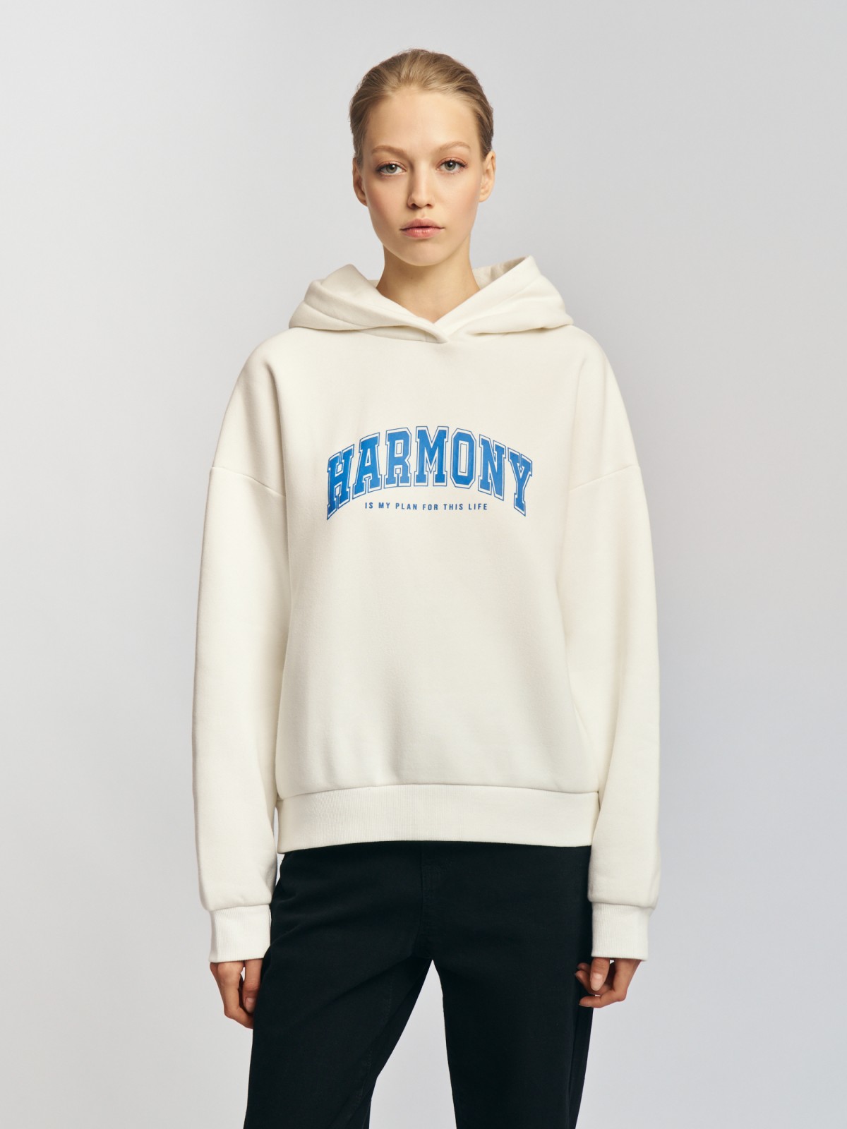 Утеплённый худи с начёсом и капюшоном