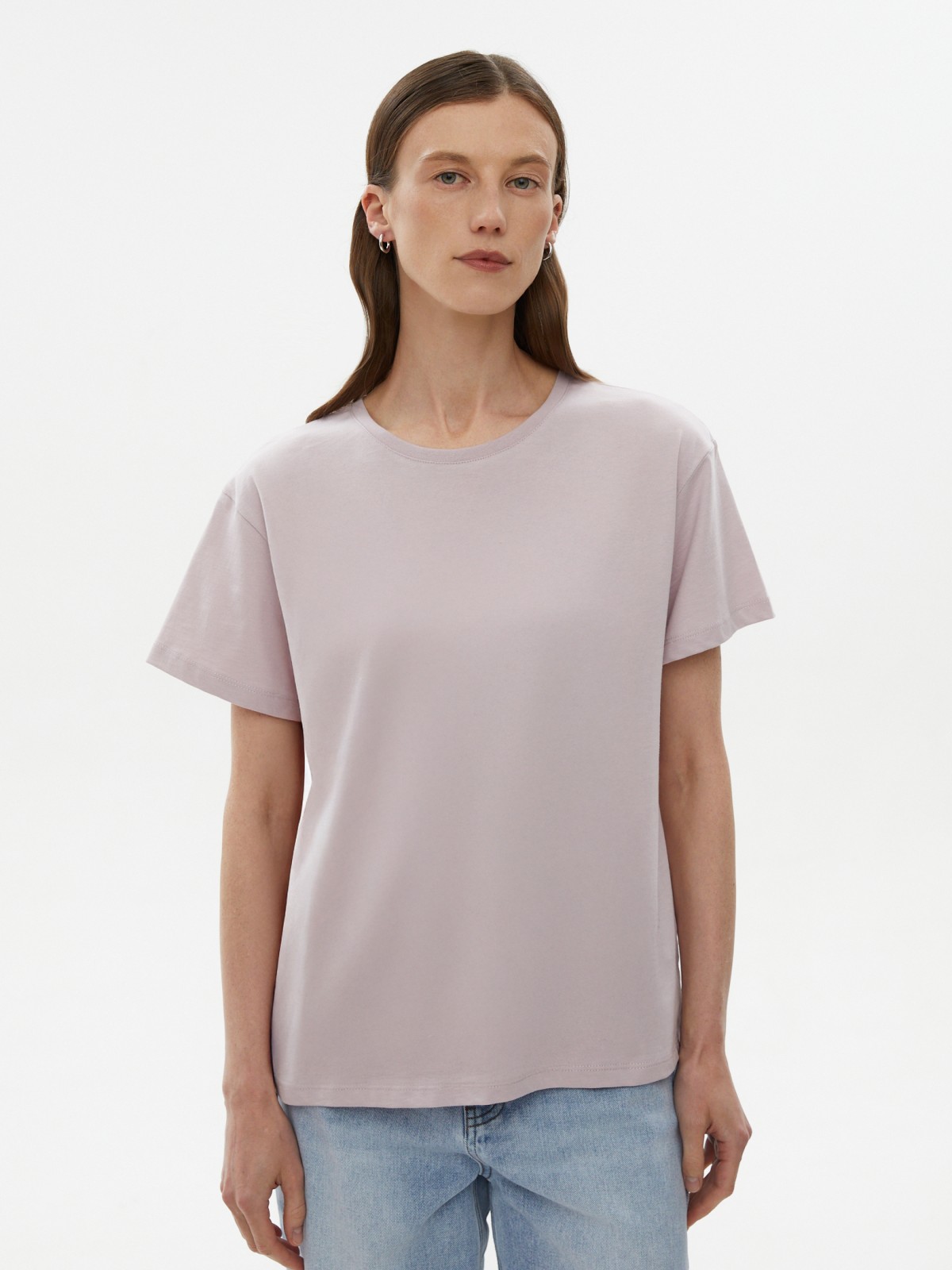 Футболка из хлопка однотонная