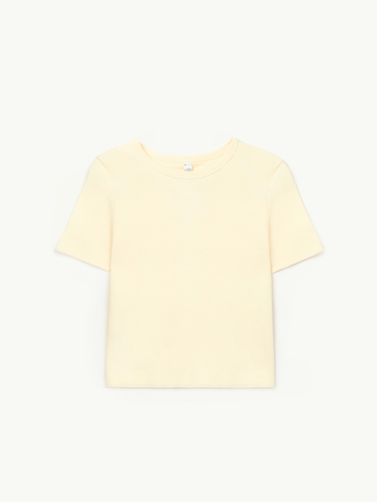 Кроп топ из хлопка с коротким рукавом