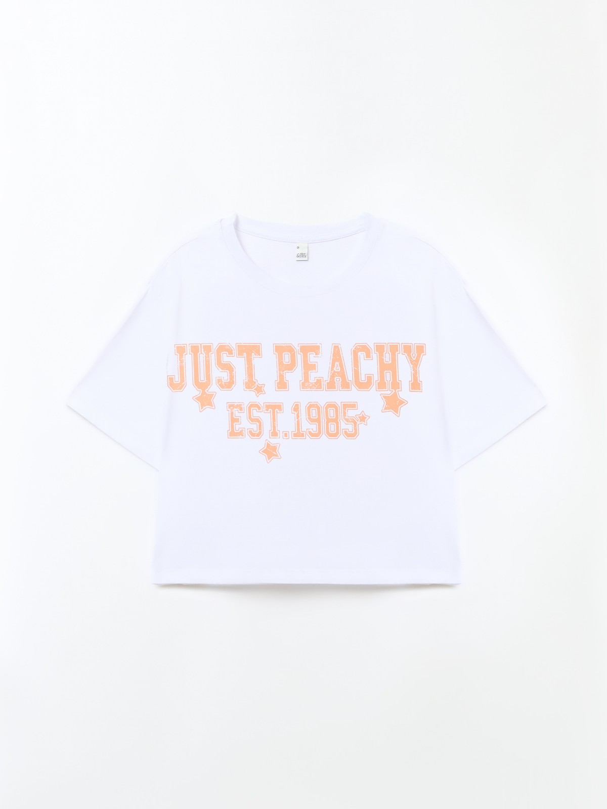 Футболка-топ из хлопка с надписью