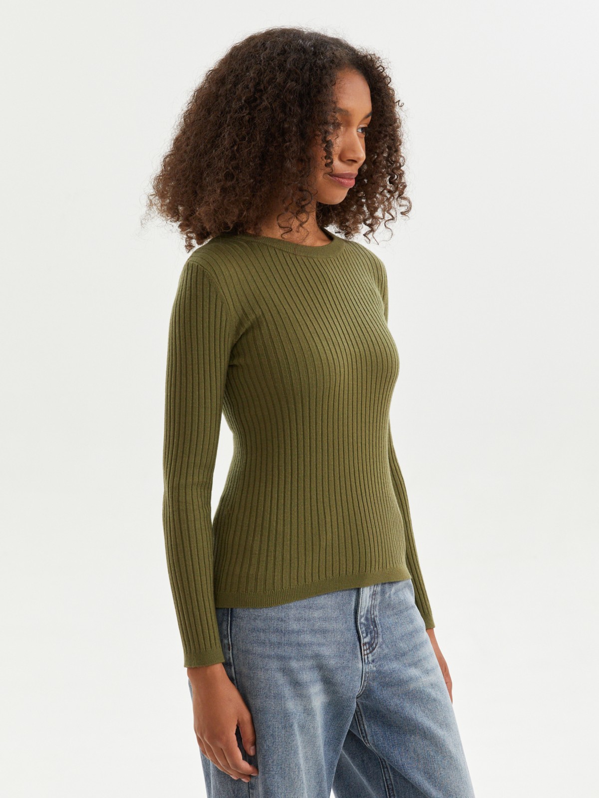 Трикотажный джемпер с длинным рукавом