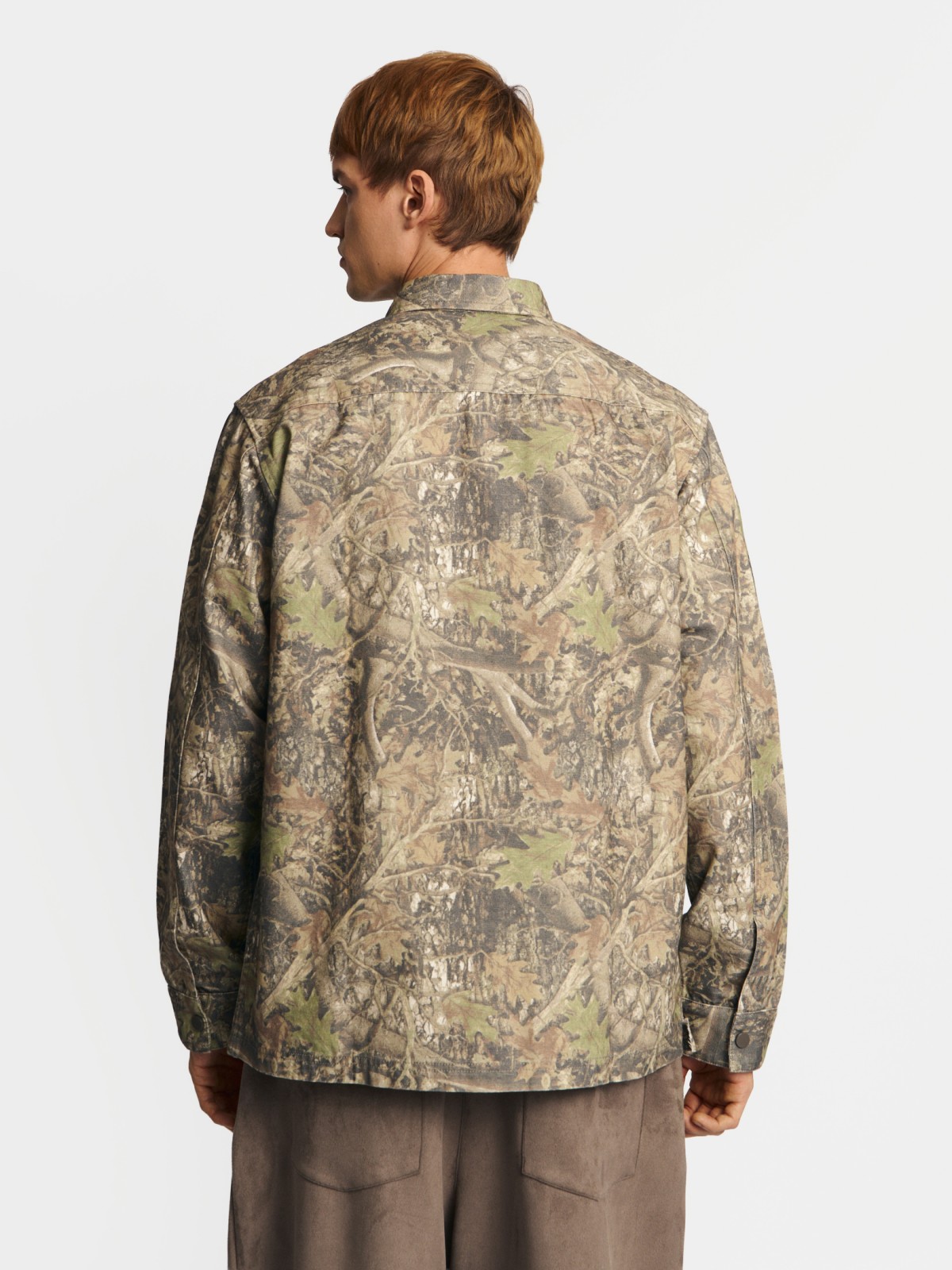 Куртка-рубашка из хлопка с принтом