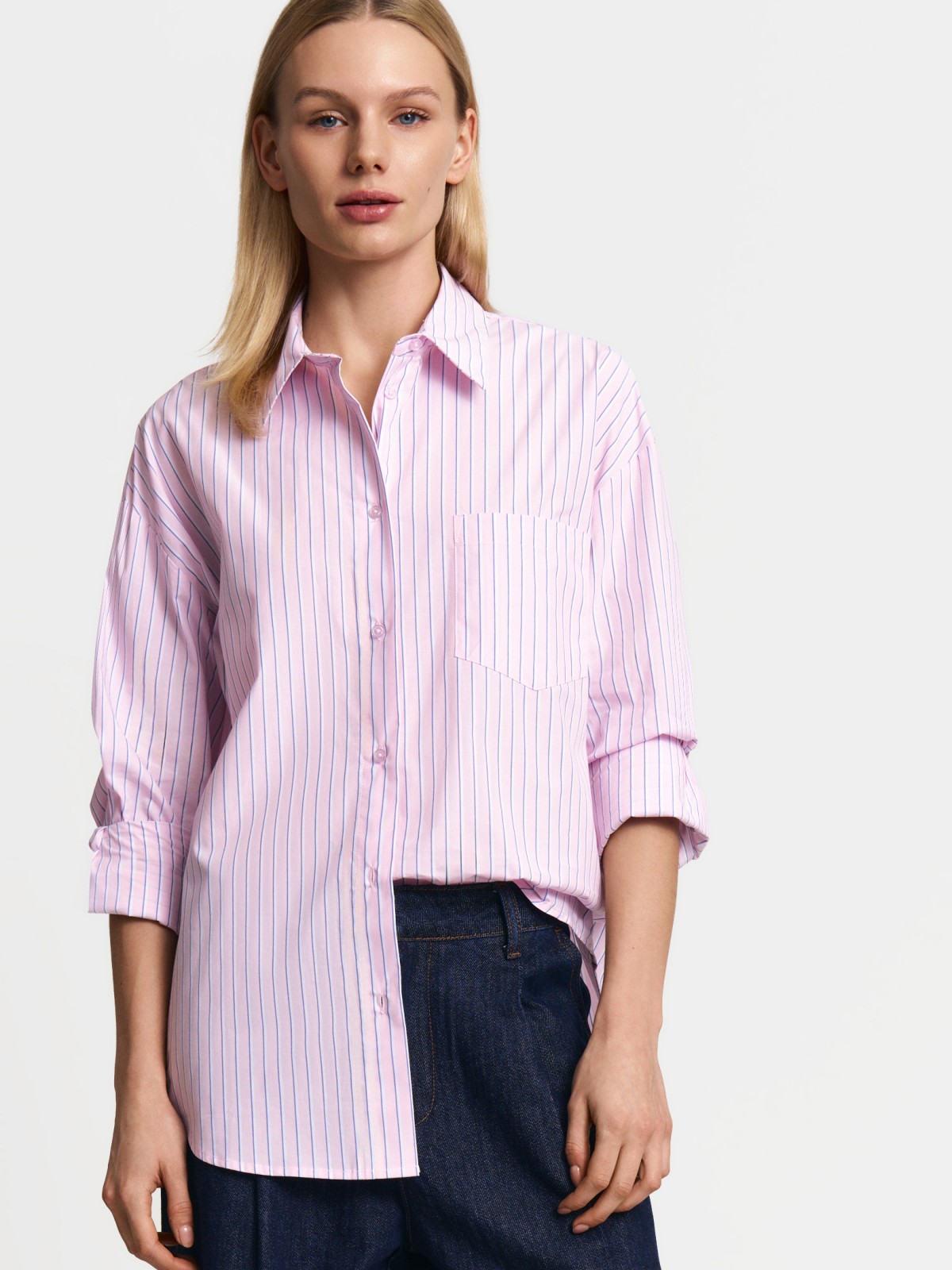 Рубашка из хлопка в полоску