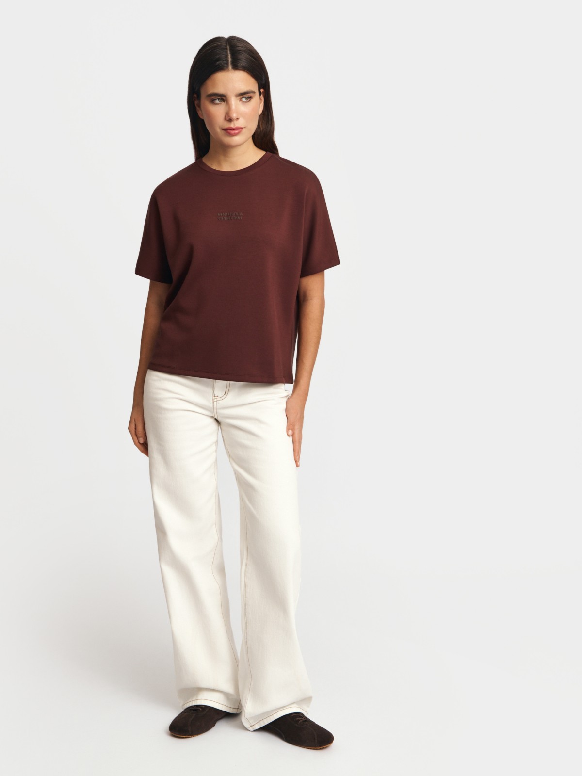 Футболка с принтом-надписью