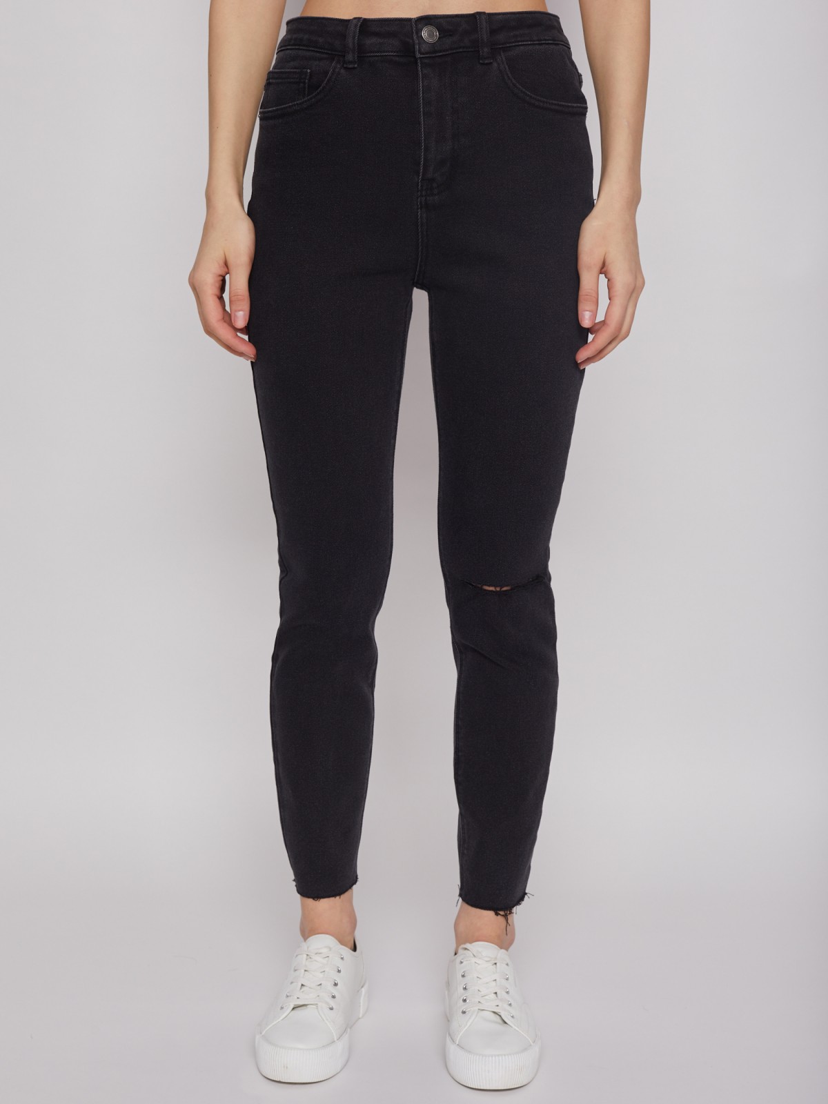 Брюки джинсовые zolla 22221711S043, цвет черный, размер 25 - фото 2