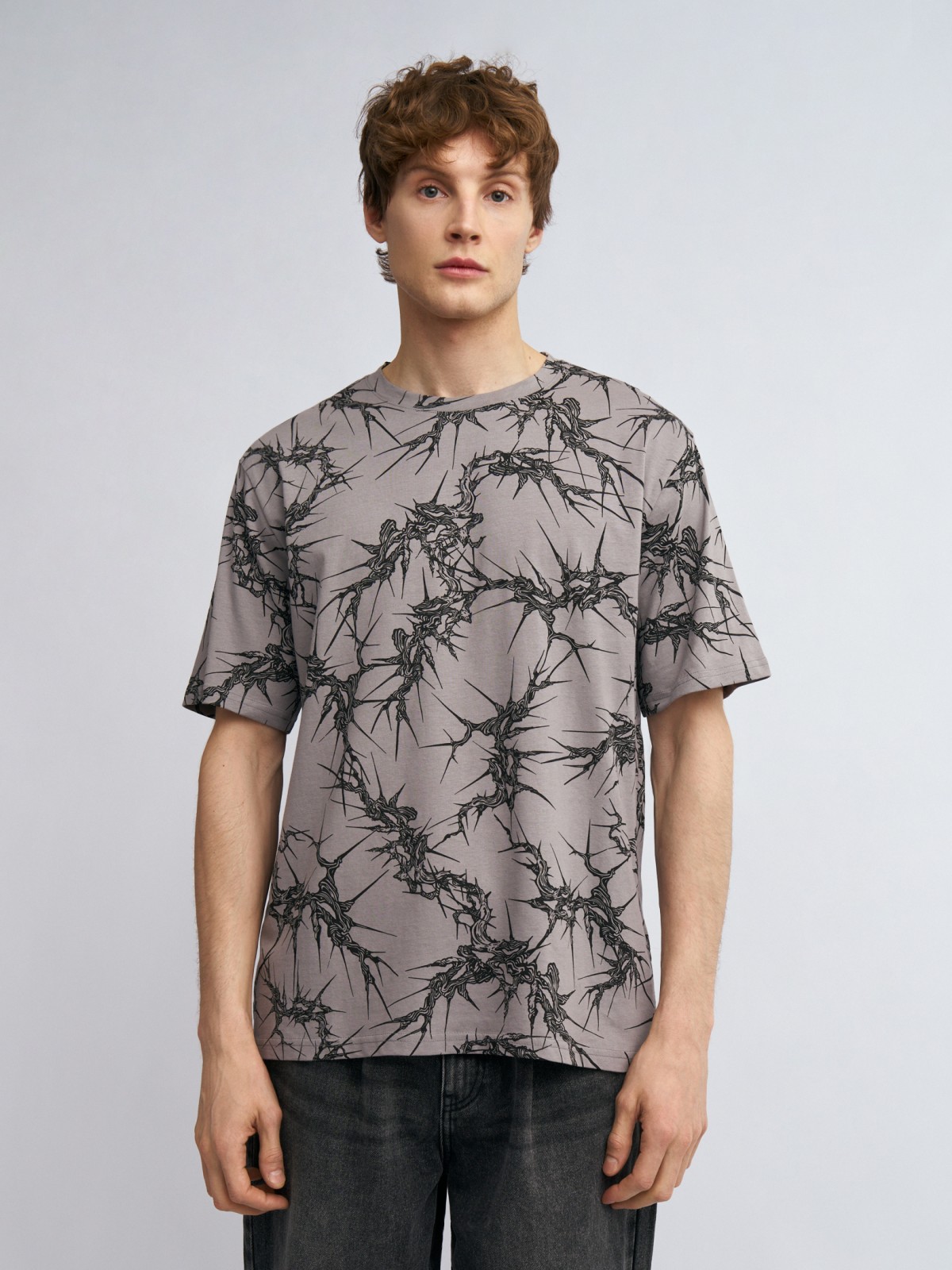 Футболка из хлопка с принтом