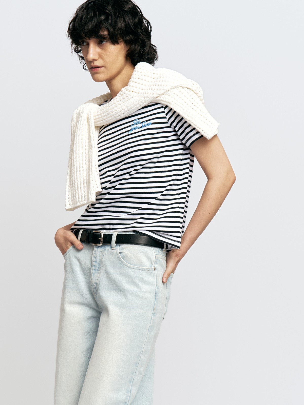 Футболка из хлопка в полоску