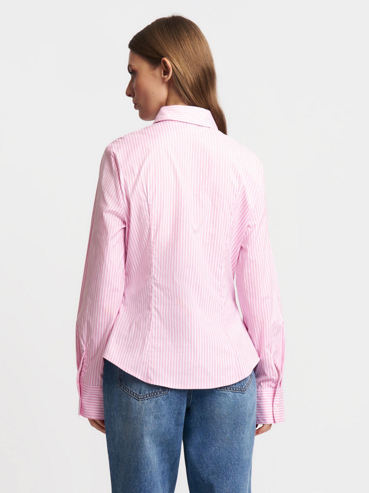 Рубашка в полоску с длинным рукавом