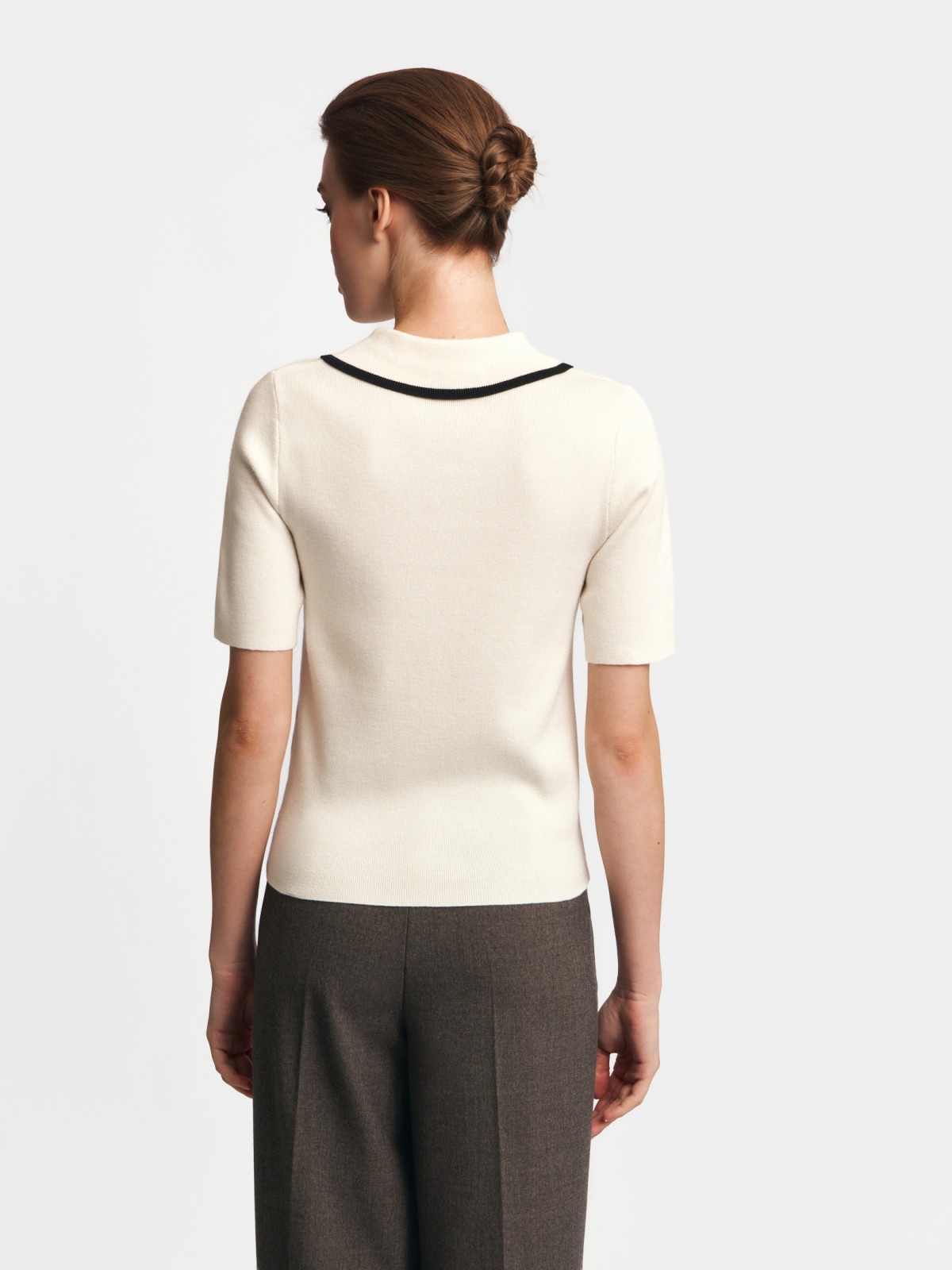 Джемпер поло с коротким рукавом