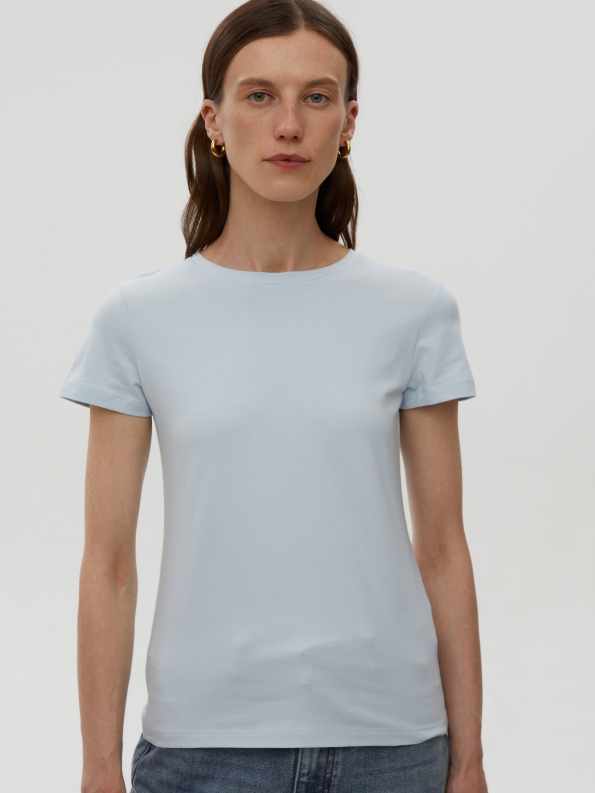 Футболка из хлопка однотонная