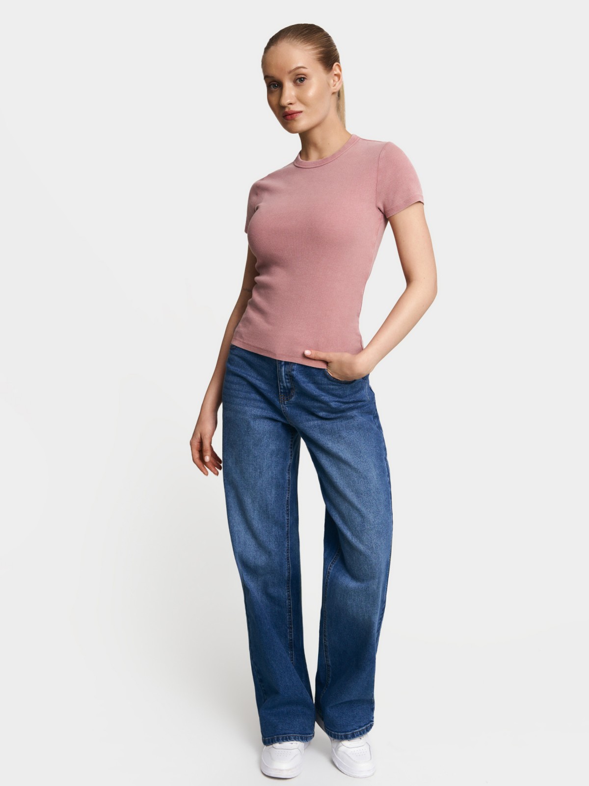 Футболка из хлопка однотонная