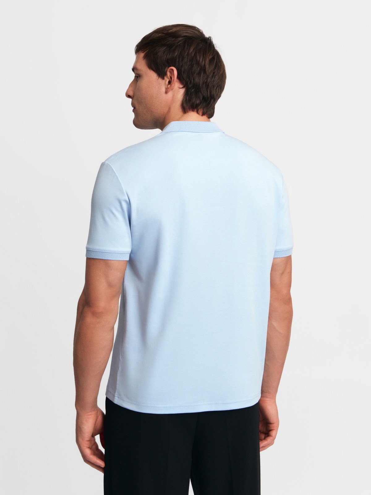 Футболка поло из хлопка на молнии