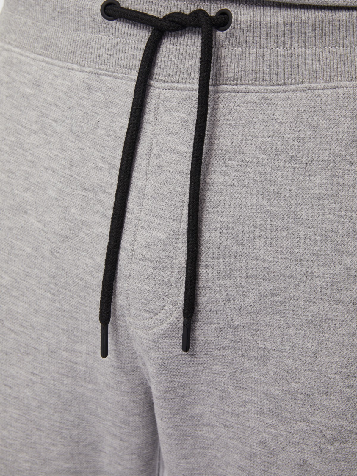 Трикотажные брюки-джоггеры в спортивном стиле zolla 014217679033, цвет серый, размер M - фото 4
