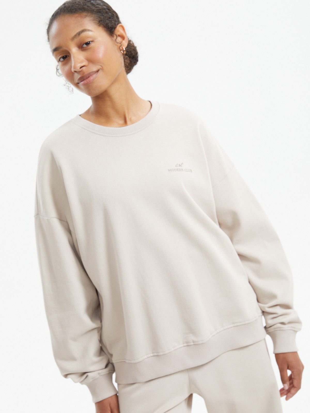 Утеплённый свитшот из хлопка с начёсом