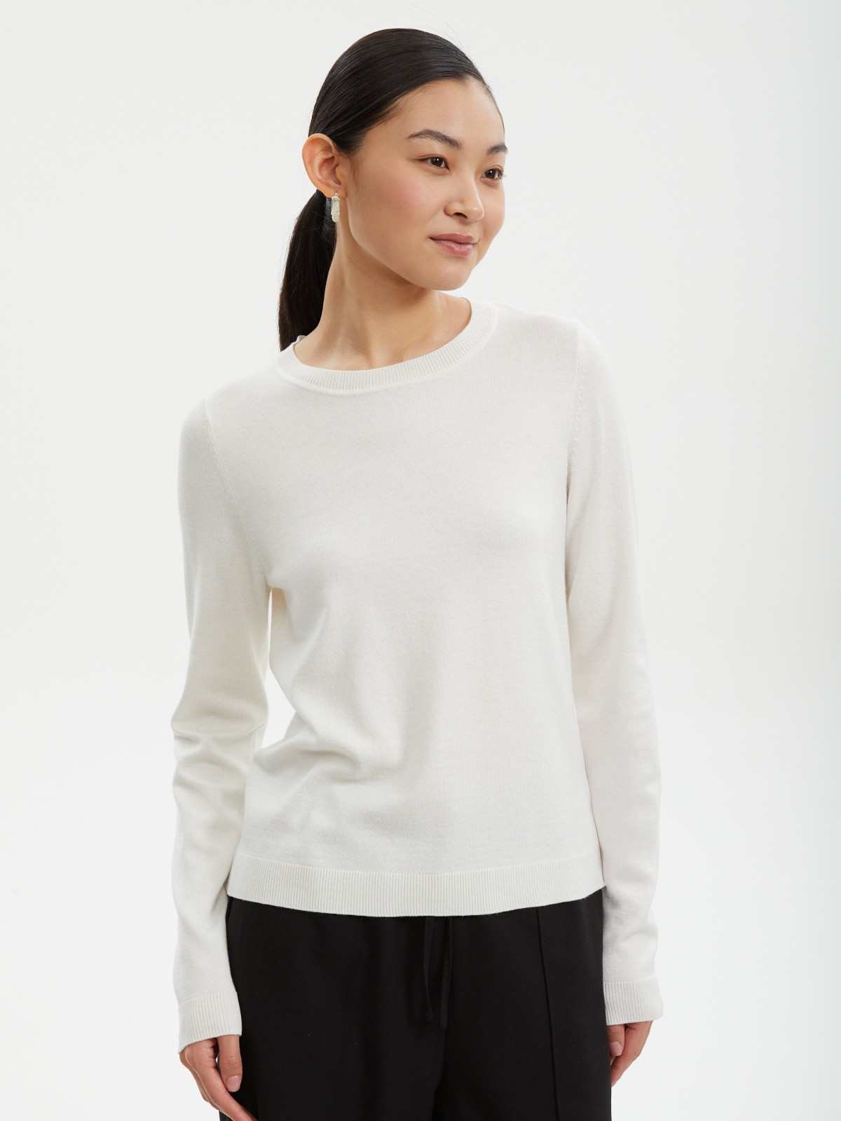 Трикотажный джемпер с длинным рукавом